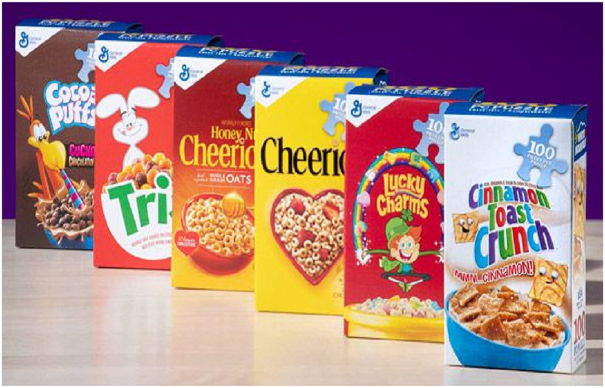 custom cereal packaging with logo